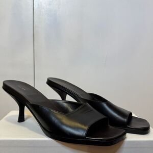 THE ROW Lauren Mules Black Calfskin Leather Women’s Size 42